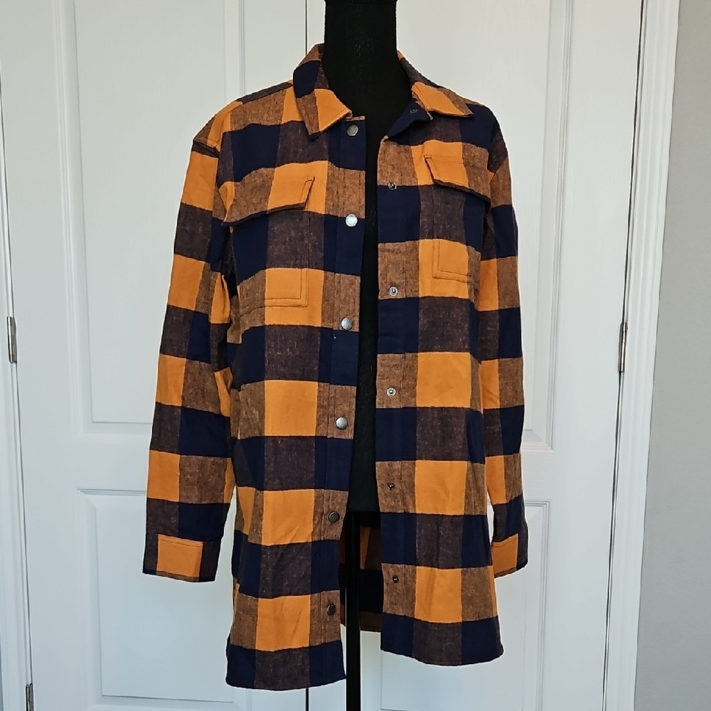 L.L. Bean Signature Chamois Shirt Jacket – Amber Clay Plaid (Men’s L Regular|NWT